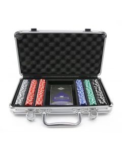 300pc 2g Mini Striped Poker Chip Set - Reconditioned - OTS-300-Mini-Striped