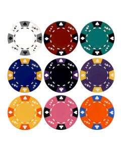 25pc 13.5g Ace King Clay Poker Chips (9 colors) - 25_AK
