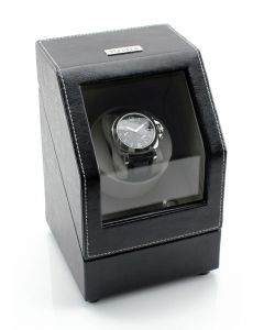Heiden Battery Powered Single Watch Winder - Black Leather - HD009-LEATHER