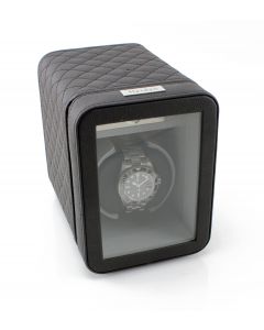 Heiden Monaco Single Watch Winder - Dual Powered - Black Leather - Reconditioned - OTS-HD19-LEATHER