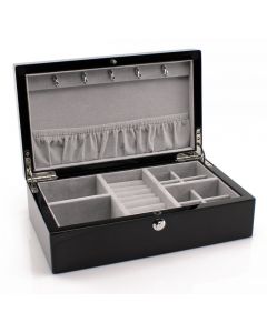 Heiden Isabella Compact Jewelry Box - Espresso - OTS-HJ003-espresso