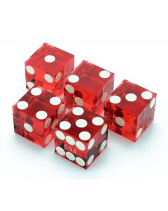 Casino Quality Dice with Razor Edges and Serialized - 19mm (Set of 5) - VG-DICE-5