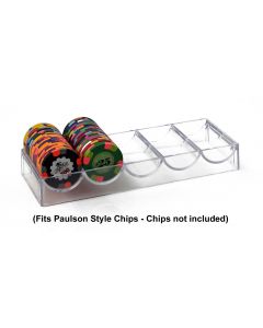 100pc 68mm Casino Style Chip Rack - Fits Paulson Style Poker Chips - 100-CR-PAULSON