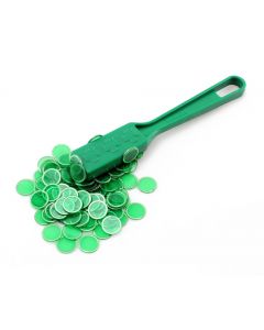 Magnetic Bingo Wand With 100 Chips - Green - Bingo-Wand-Green