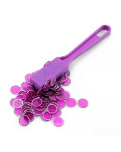 Magentic Bingo Wand With 100 Chips - Purple - Bingo-Wand-Purple