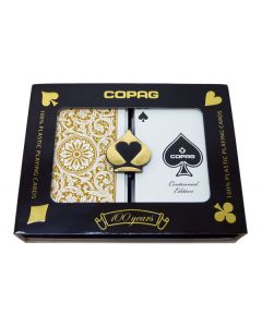 Copag 1546 Playing Cards Black/Gold Poker Size Regular Index - 31705-00998