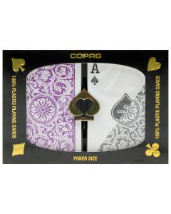Copag 1546 Playing Cards Purple/Gray Poker Size Regular Index - 31705-00391