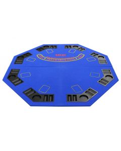 4 Fold Octagon Poker/Blackjack Table Top - Blue - 4fold-octagon-blue