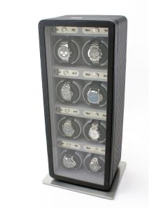 Heiden Monaco Eight Watch Winder - Black Leather  - Reconditioned - OTS-hd22-leather