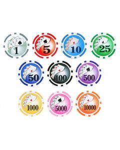 25pc 13.5g Clay Yin Yang Poker Chips (10 colors) - 25-YY