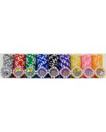 25pc 13.5g Casino Royale Clay Poker Chips w/ Laser Effects (10 colors) - 25-CR