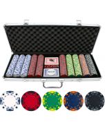 14 gram 500 piece Z Striped Clay Poker Chips - 50014-ZSV2