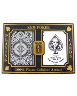 Kem Arrow Playing Cards Black/Gold Poker Size Jumbo Index (Wide) - 73854-30085