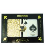 Copag 1546 Playing Cards Black/Gold Poker Size Jumbo Index - 31705-00996