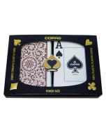 Copag 1546 Playing Cards Orange/Brown Poker Size Jumbo Index - 31705-00408