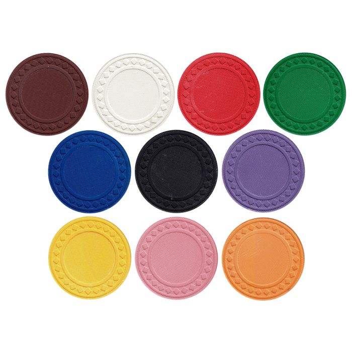 25pc 8g Diamond Poker Chips (10 colors) - 25-8G-DIAMOND