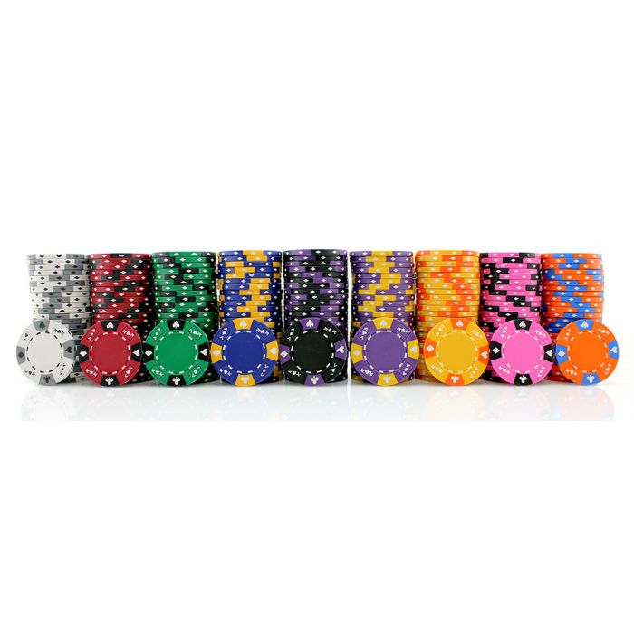 25pc 13.5g Ace King Clay Poker Chips (9 colors) from Discount