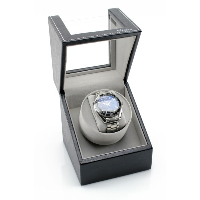 Versa Elite Single Watch Winder - Black Leather from Versa Watch