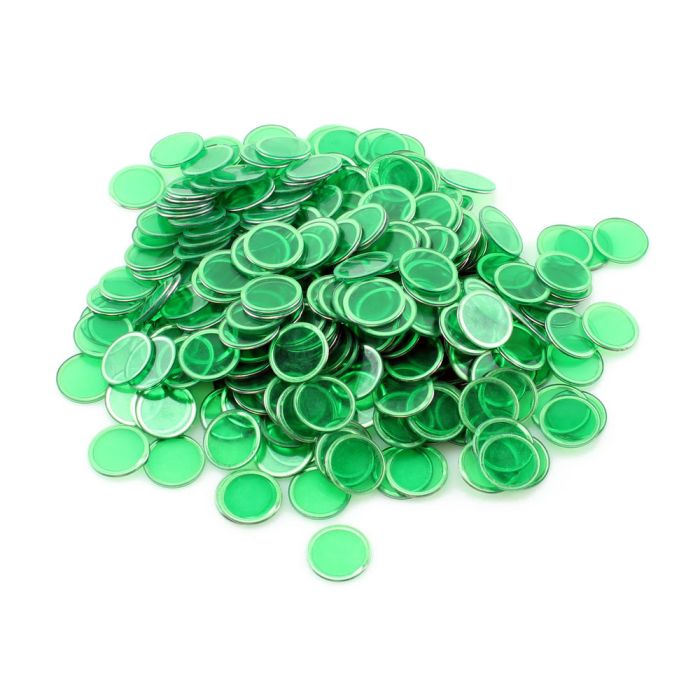 300pc Magnetic Bingo Chips - Green - Bingo-Magnetic-Chips-Green