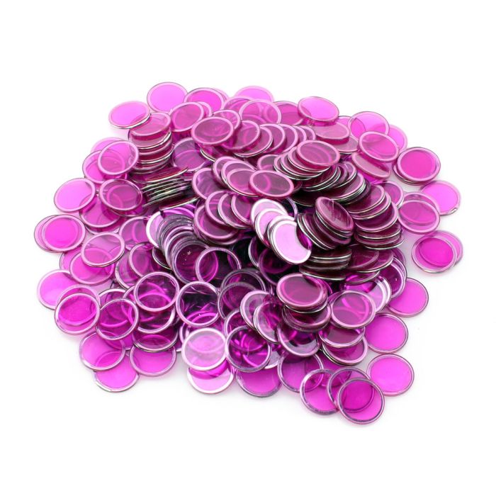 300pc Magnetic Bingo Chips - Purple - Bingo-Magnetic-Chips-Purple
