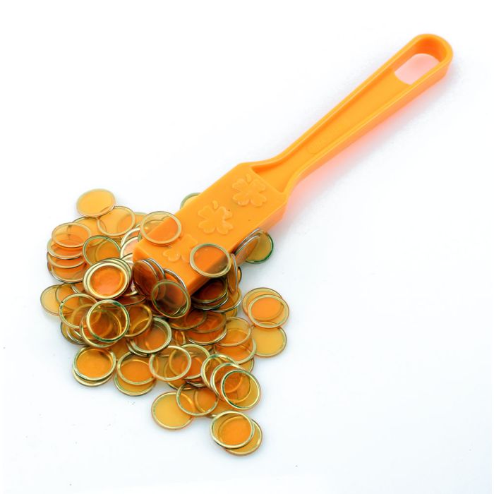 Magnetic Bingo Wand With 100 Chips - Orange - Bingo-Wand-Orange