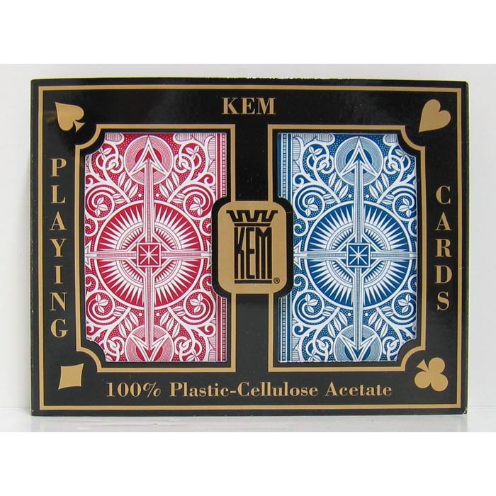 Kem Arrow Playing Cards Red/Blue Bridge Size Regular Index (Narrow) - 73854-20003