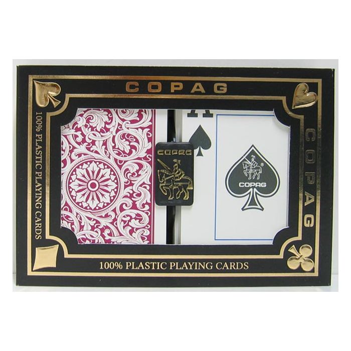Copag 1546 Playing Cards Green/Burgundy Poker Size Jumbo Index - 31705-00600