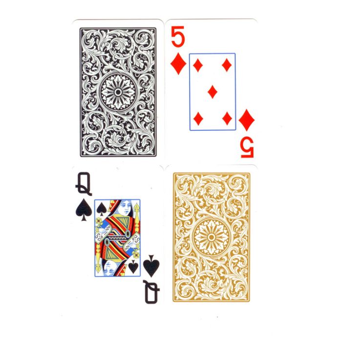 Copag 1546 Playing Cards Black/Gold Bridge Size Jumbo Index from
