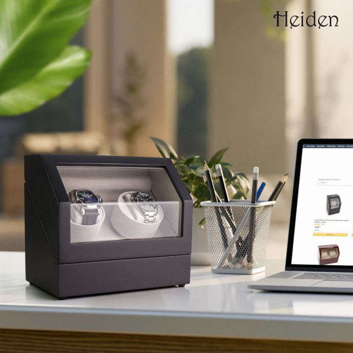 Heiden Battery Powered Dual Watch Winder Matte Black from Buy