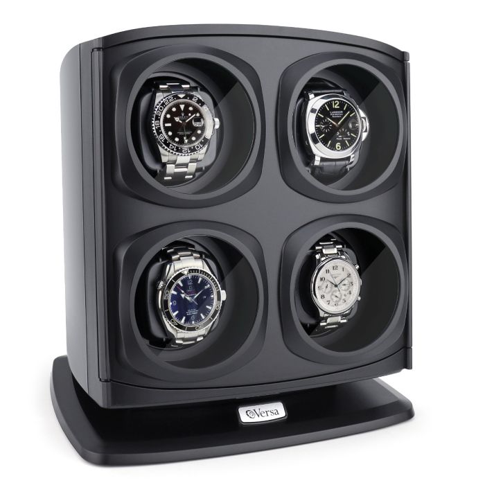 Watch Winder for Automatic Watches, Carbon Fibre Shell with High-Gloss Lacquer, Upgraded Adjustable Watch Pillows Fit for Universal Lady and Men's Wat : Elestoria Orbit Watch Winder - Single Watch Winders