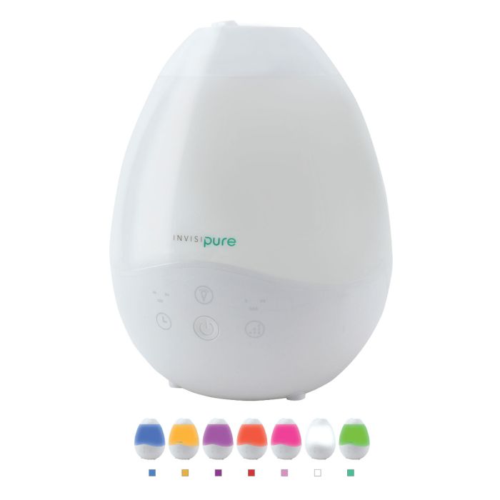 InvisiPure Luna Top Fill Humidifier and Aromatherapy Diffuser - Factory Refurbished - OTS-IP-5025-WHITE