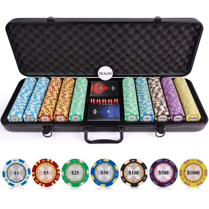 13.5g 500pc Monte Carlo Clay Poker Chips from Discount Poker Shop
