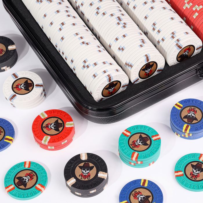 13g 500pc Outlaw Poker Chip Set from Discount Poker Shop