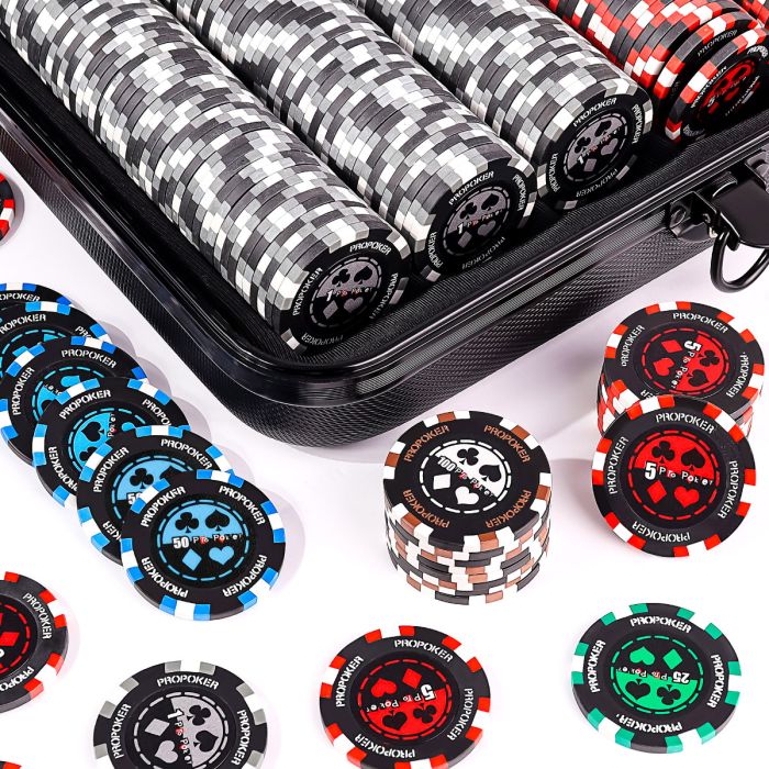 500pc Pro Poker 13.5g Clay Poker Chips Set from Discount Poker Shop
