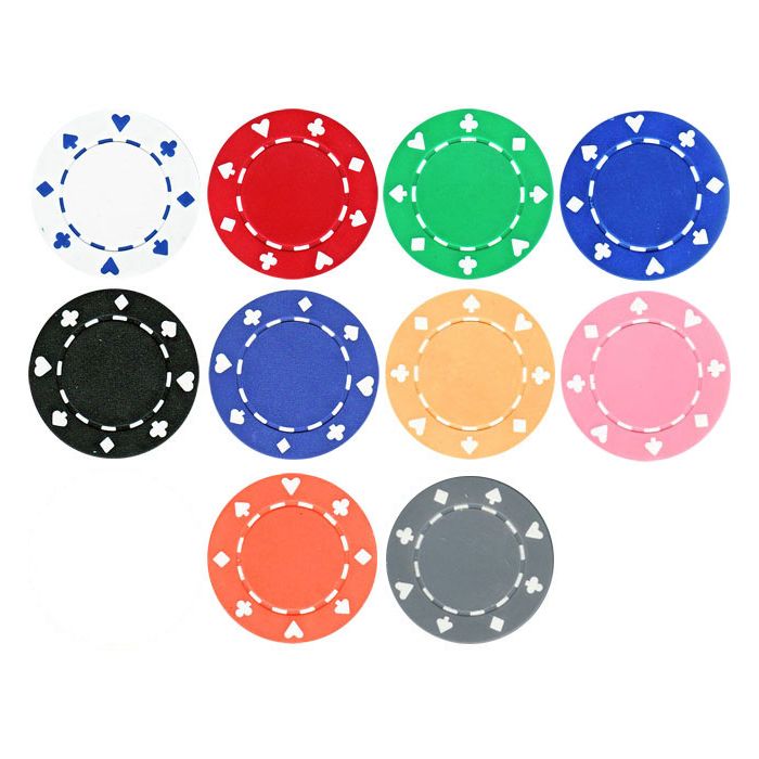 25pc 11.5g Suited Poker Chips (10 colors) - 25-SD
