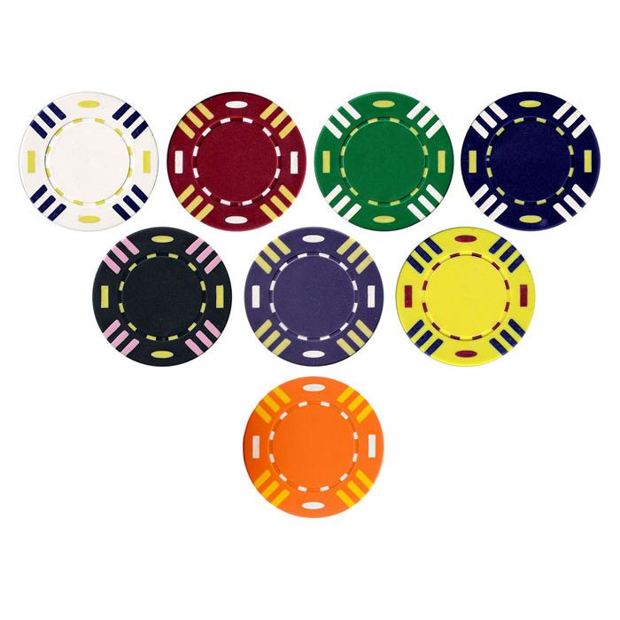 25pc 13.5g Triple Striped Poker Chips - 25-TSTRIPED