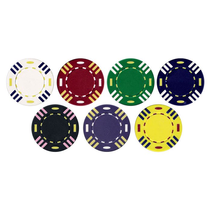 25pc 13.5g Triple Striped Poker Chips - 25-TSTRIPED