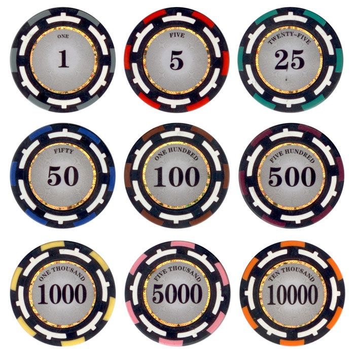 25pc 13.5g Z-Pro Poker Clay Poker Chips (9 colors) - 25-ZPRO