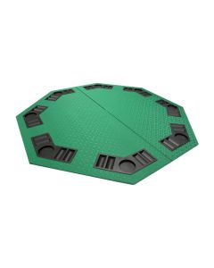Versa Games 4 Fold 48 inch Octagon Table Top - Green Suited Speed Felt - 4-Fold-Green-Suited