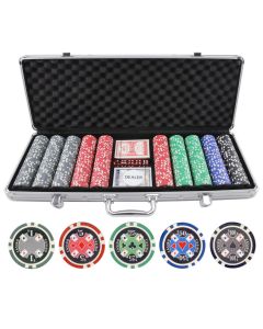 11.5g 500pc Casino Ace Poker Chips Set - 500casinoace