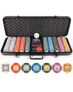 500 piece Crown Casino 13.5g Clay Poker Chips - 500-crowncasino