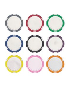25pc 11.5g Six Spot Blank Poker Chips (9 colors) - 25-Six-Spot