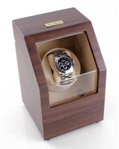 Heiden Battery Powered Single Watch Winder - Walnut - HD009-Walnut