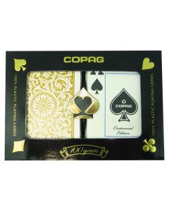 Copag 1546 Playing Cards Black/Gold Poker Size Jumbo Index - 31705-00996