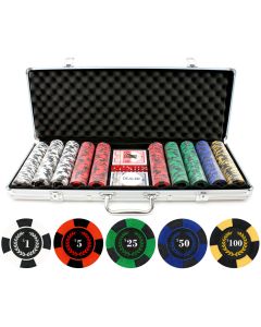 9.5g 500pc  Roman Times True Clay Poker Chip Set - 500-ROMAN-TIMES