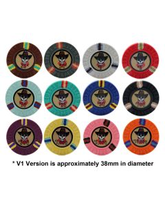 25pc 13g Outlaw Clay Poker Chips (12 Colors) V1 Version - 25-Outlaw-V1