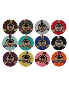 25pc 13g Outlaw Clay Poker Chips (12 Colors) - 25-Outlaw