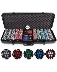 500pc  Pro Poker 13.5g Clay Poker Chips Set - 500-PP