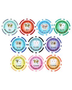 25pc 11.5g  Tournament Series Poker Chips (10 colors) - 25-tournament