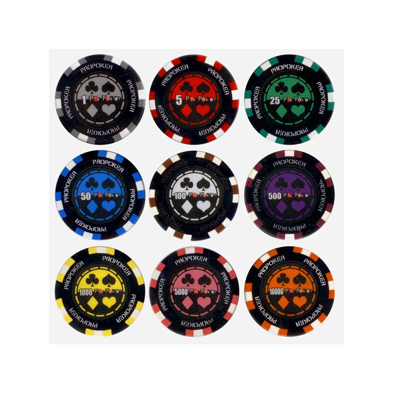 25pc 13.5g Pro Clay Poker Chips (9 from Discount Poker